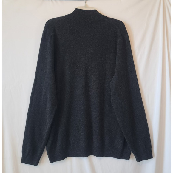Sold! Naadam Mens Dark Gray Cashmere Quarter Zip Pullover Sweater XL - Picture 4 of 5